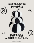 Beetlejuice Pumpkin ✦ Pattern + Video Tutorial (Lefty & Righty)