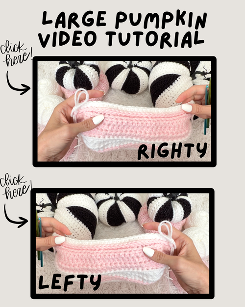 Beetlejuice Pumpkin ✦ Pattern + Video Tutorial (Lefty & Righty)