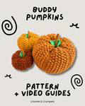 Buddy Pumpkins ✦ 3 sizes ✦ Pattern + Video Tutorials
