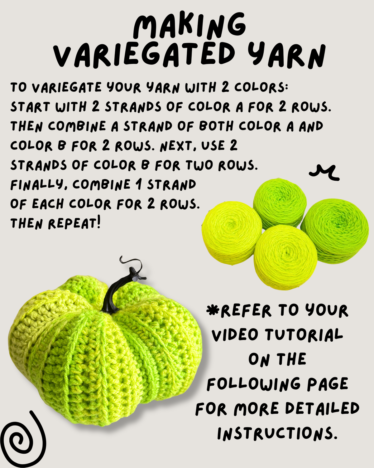 Cauldron Pumpkin ✦ Pattern & Video Tutorial (Lefty & Righty)