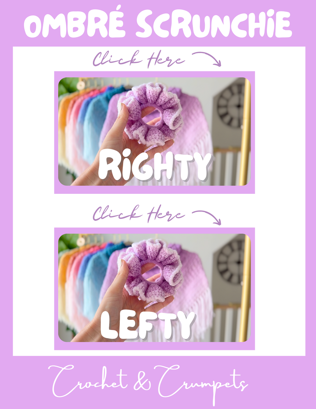 Ombré Trio - Shawl + Bandana + Scrunchie