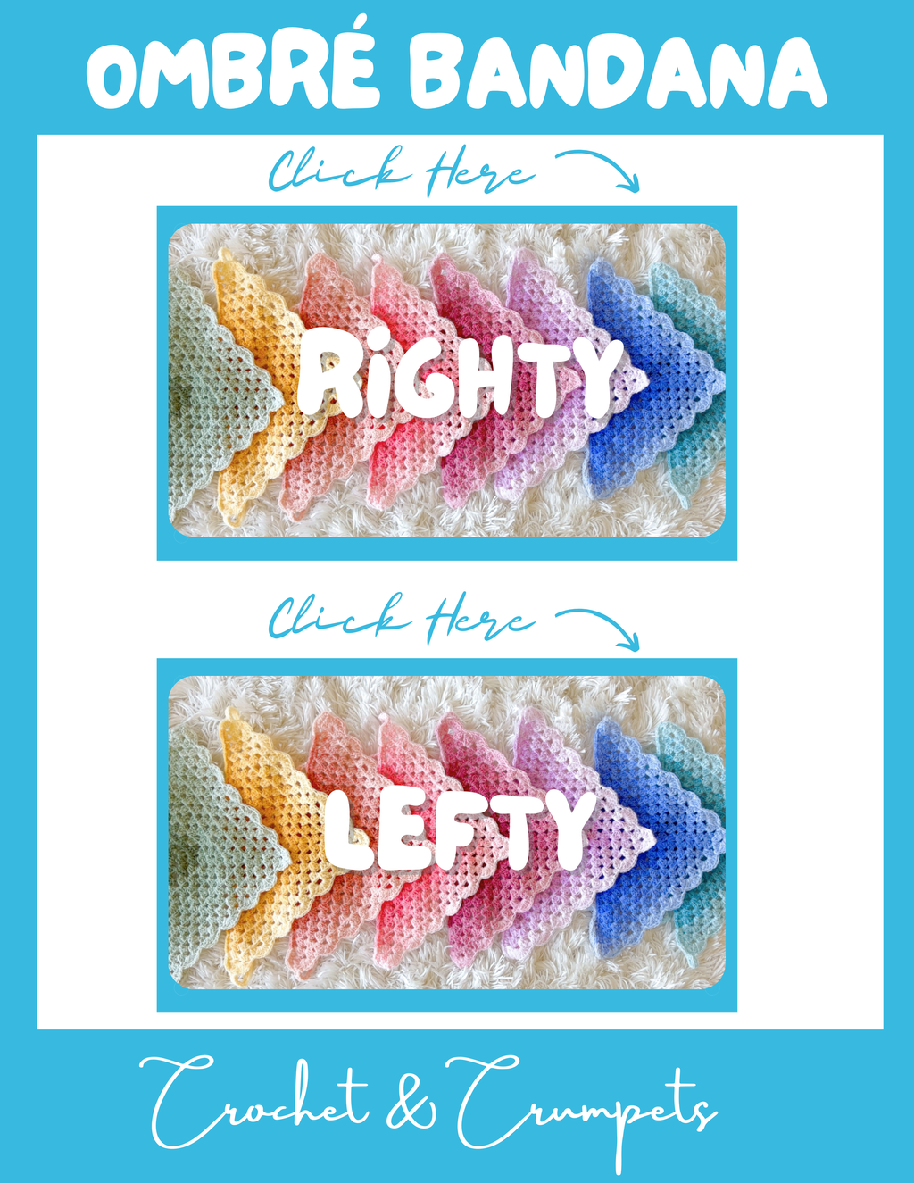 Ombré Trio - Shawl + Bandana + Scrunchie