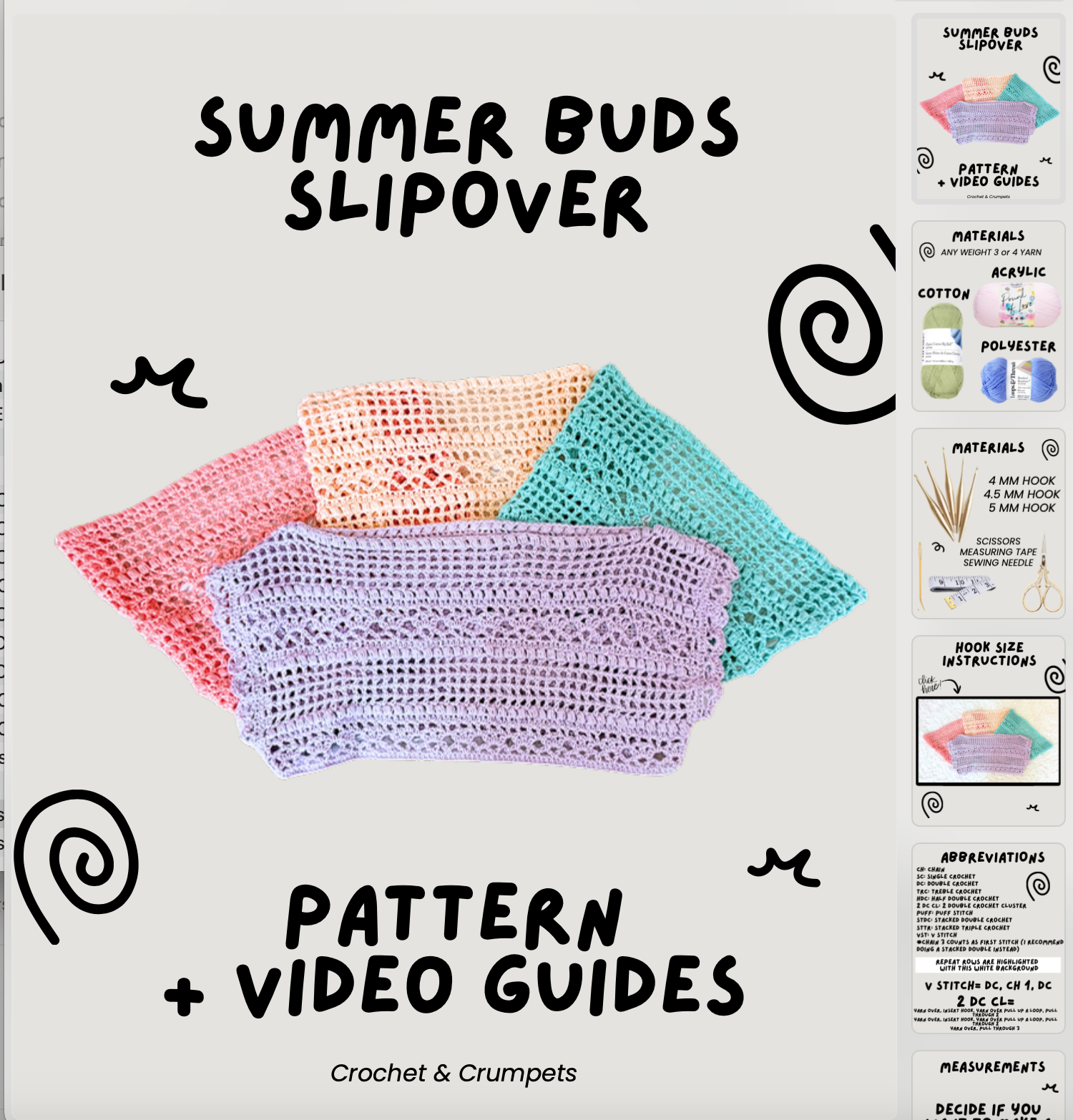 Summer Buds Blouse ✦Crochet Pattern + Video Guides