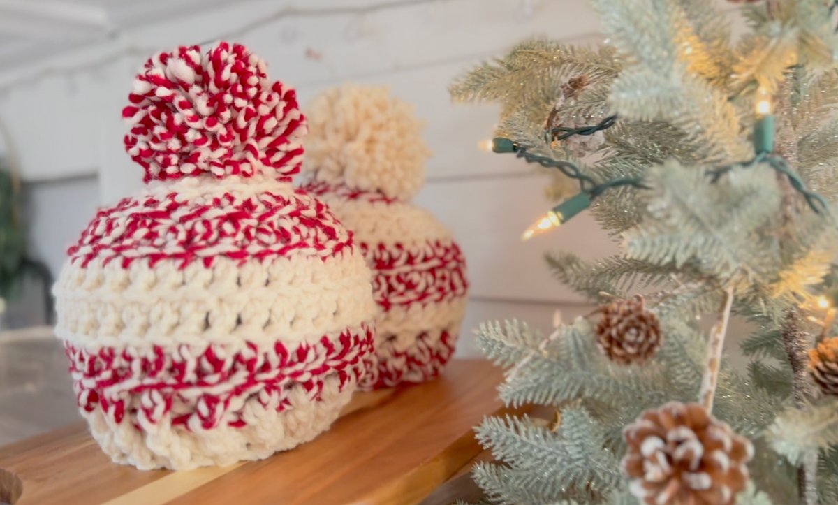 Chunky Beanie Pattern & Tutorial + Candy Cane Lane Beanie Tutorial