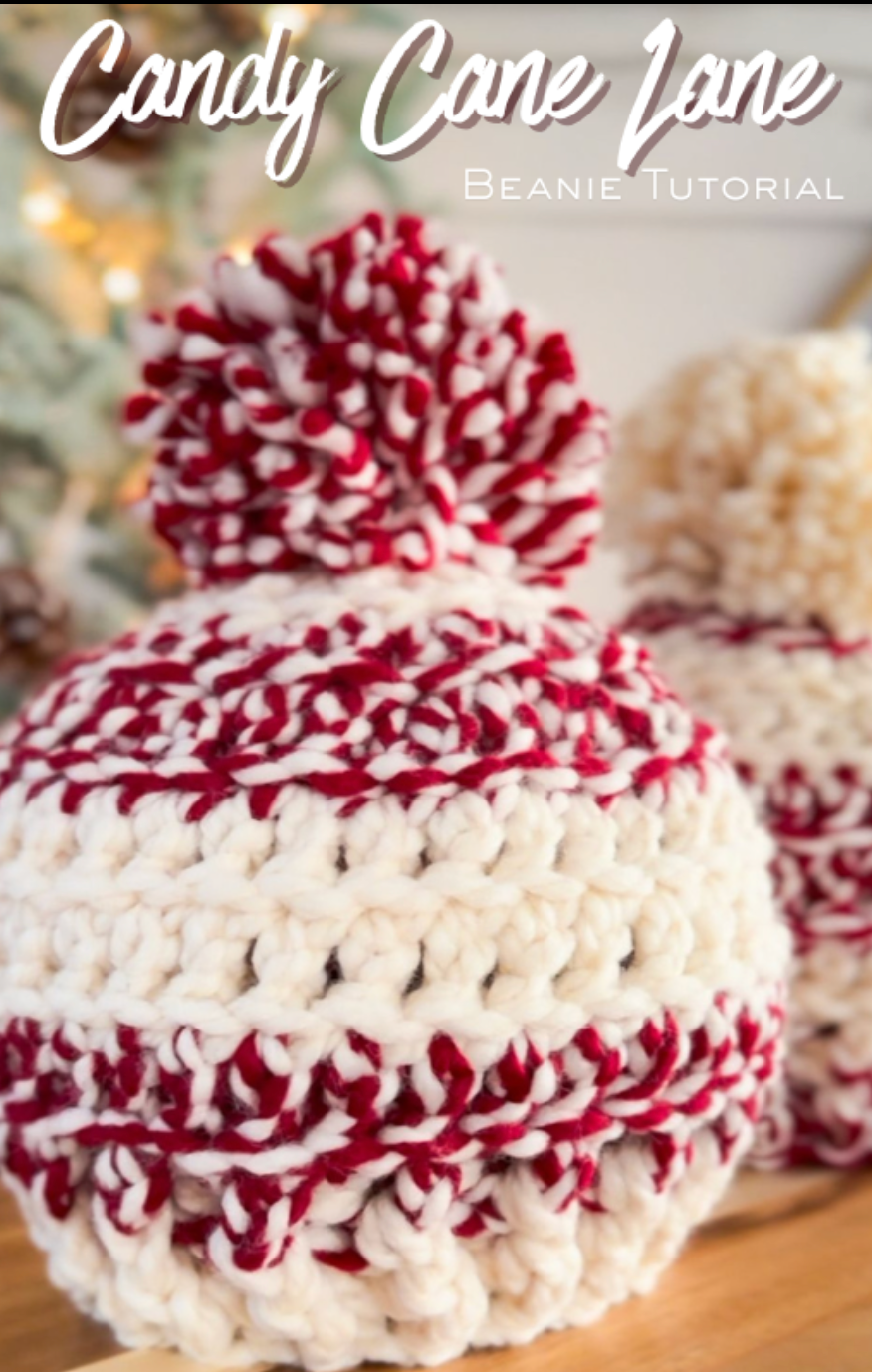 Chunky Beanie Pattern & Tutorial + Candy Cane Lane Beanie Tutorial
